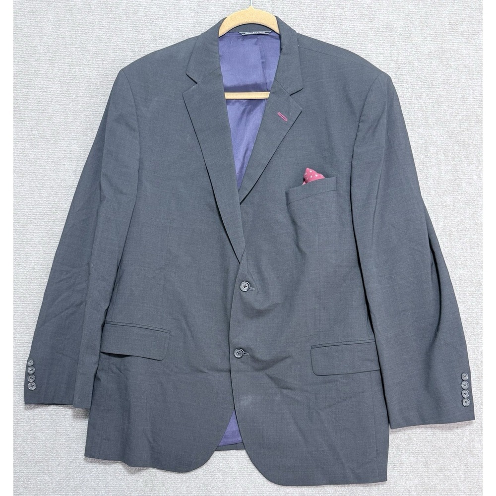 Jack Victor 3SIXTY5‎ Suit Dress Mens Gray Super 120s Wool Stretch Italian 2 Pc